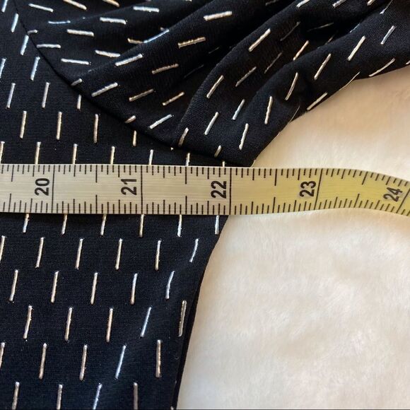 JM Collection Black With Silver Accents Flared Sleeve Tunic/Dress Size Large - Picture 11 of 13